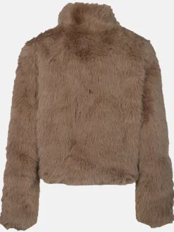 Damen Jacke mit Kunstfell