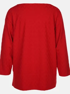 Damen Jacquard Shirt mit 3/4 Arm