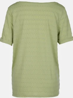 Damen Jacquard Shirt mit kurzem Arm