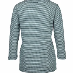 Damen Jacquard Shirt mit 3/4 Arm