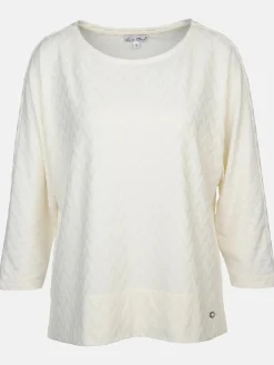 Damen Jacquard Shirt mit 3/4 Arm