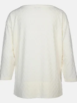 Damen Jacquard Shirt mit 3/4 Arm