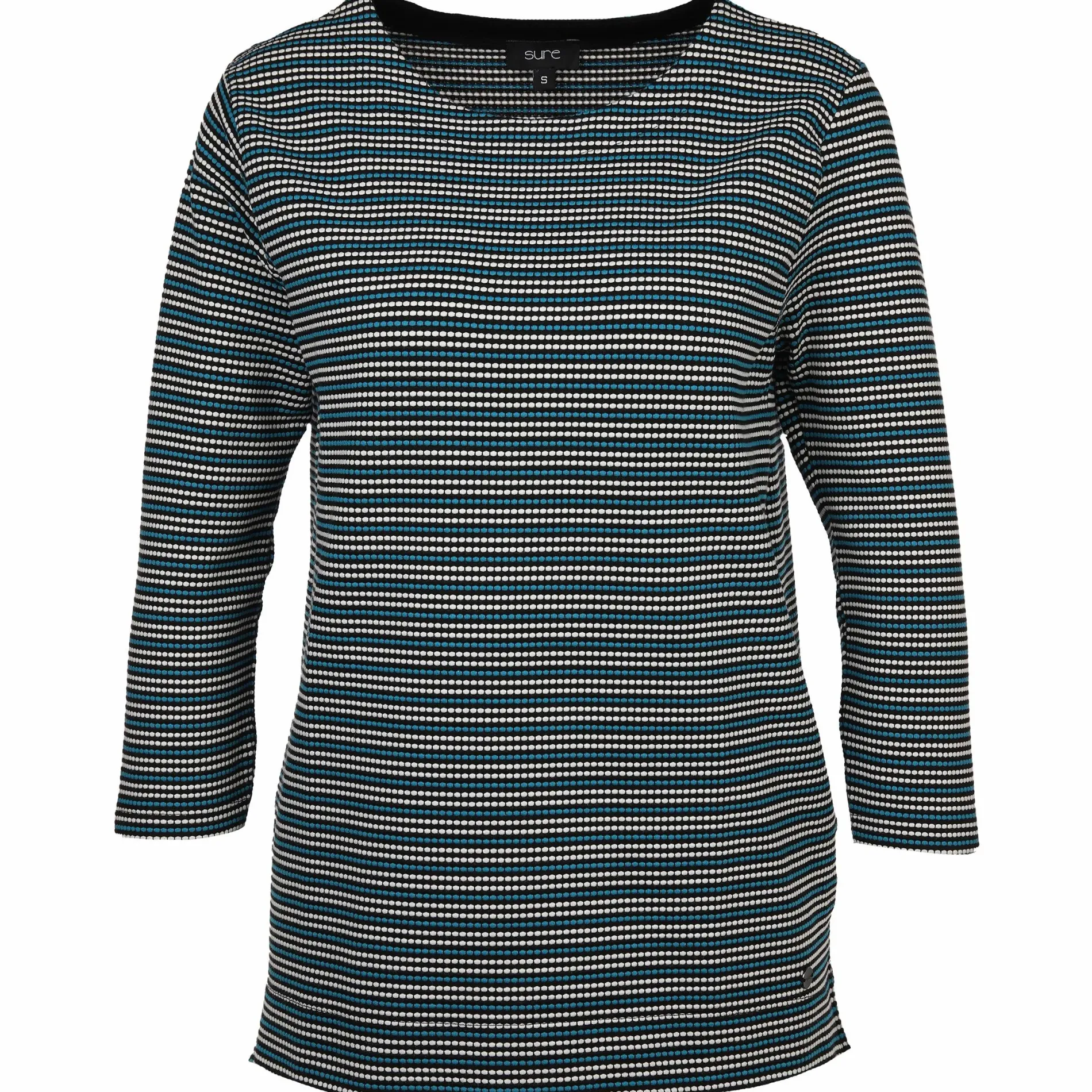 Damen Jacquard Shirt mit 3/4 Arm