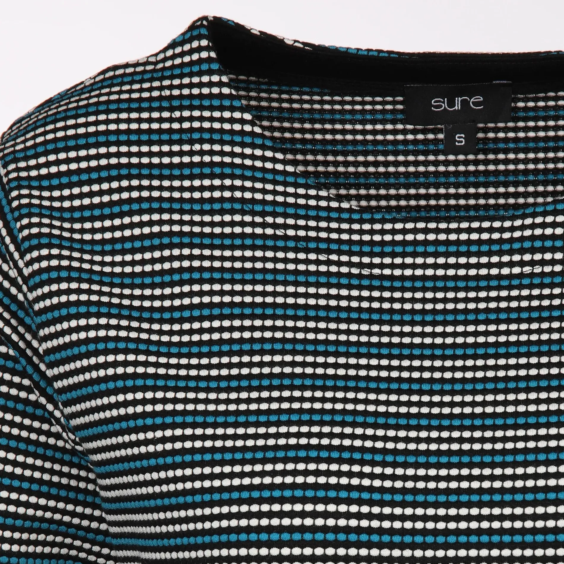 Damen Jacquard Shirt mit 3/4 Arm