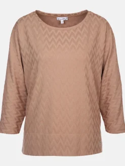 Damen Jacquard Shirt mit 3/4 Arm