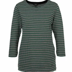 Damen Jacquard Shirt mit 3/4 Arm