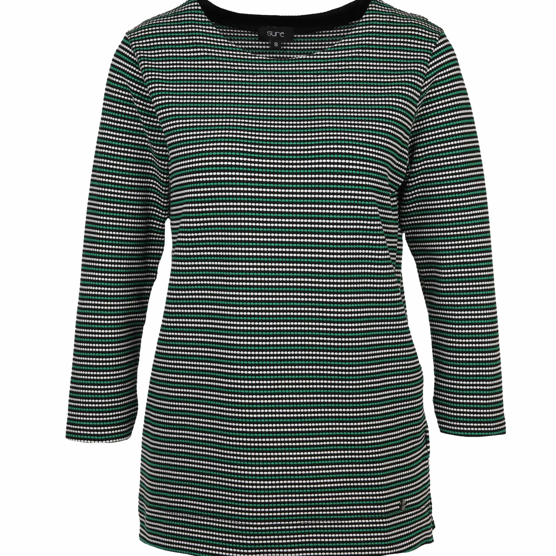 Damen Jacquard Shirt mit 3/4 Arm