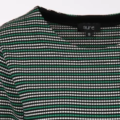 Damen Jacquard Shirt mit 3/4 Arm