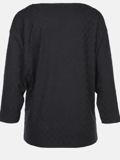 Damen Jacquard Shirt mit 3/4 Arm