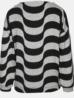 Damen Jacquardshirt mit Wellenmuster