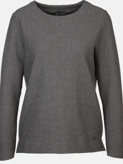 Damen Jaquard-Shirt mit Ripp-Struktur