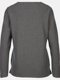 Damen Jaquard-Shirt mit Ripp-Struktur