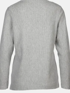 Damen Jaquard-Shirt mit Ripp-Struktur