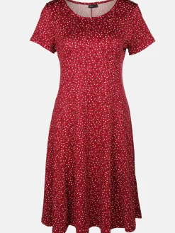 Damen Jerseykleid mit Alloverprint