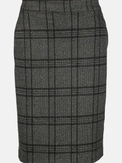 Damen Jerseyrock im Karodessin