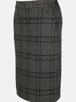 Damen Jerseyrock im Karodessin