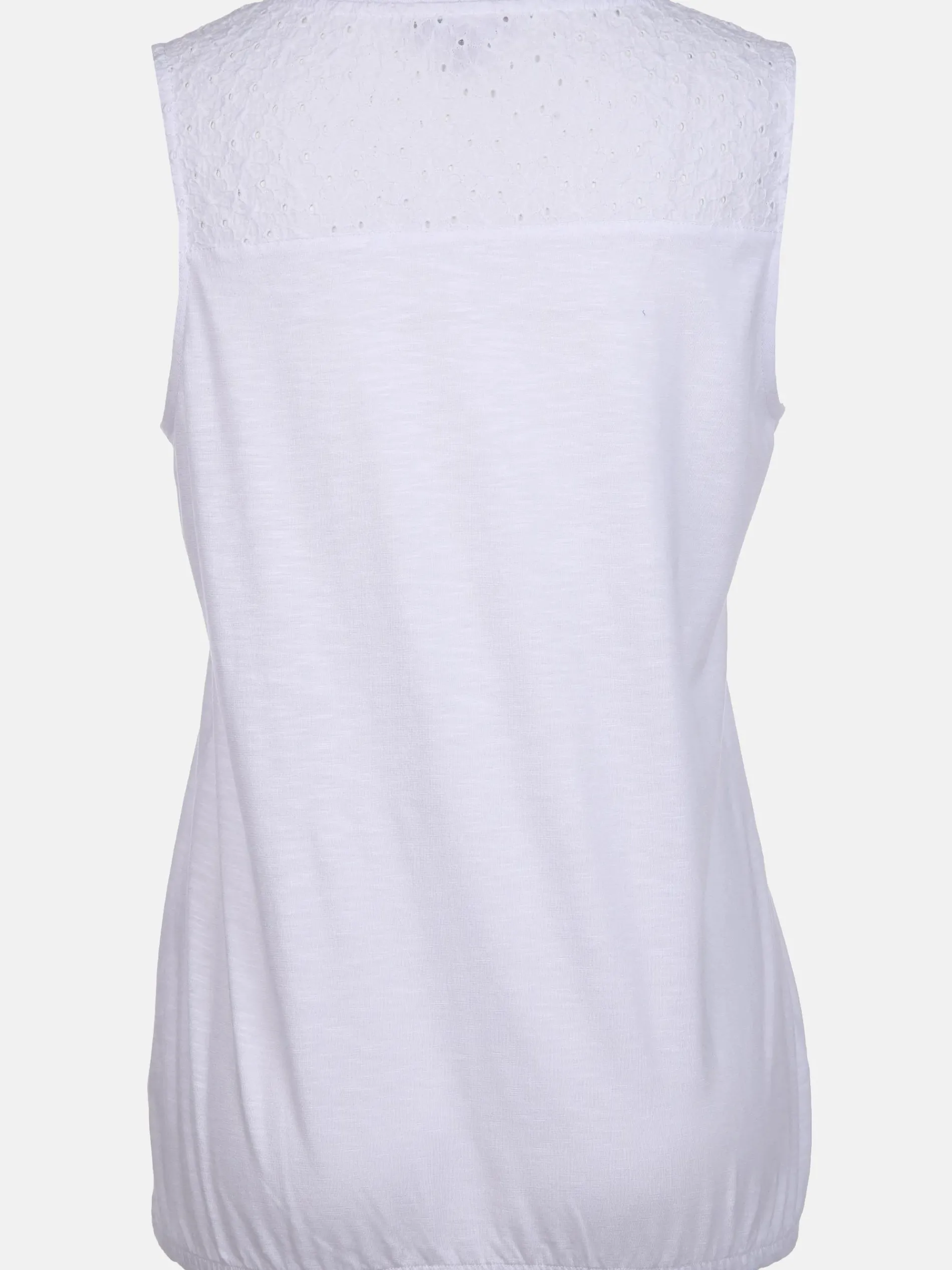 Damen Jerseytop mit Spitzenpasse