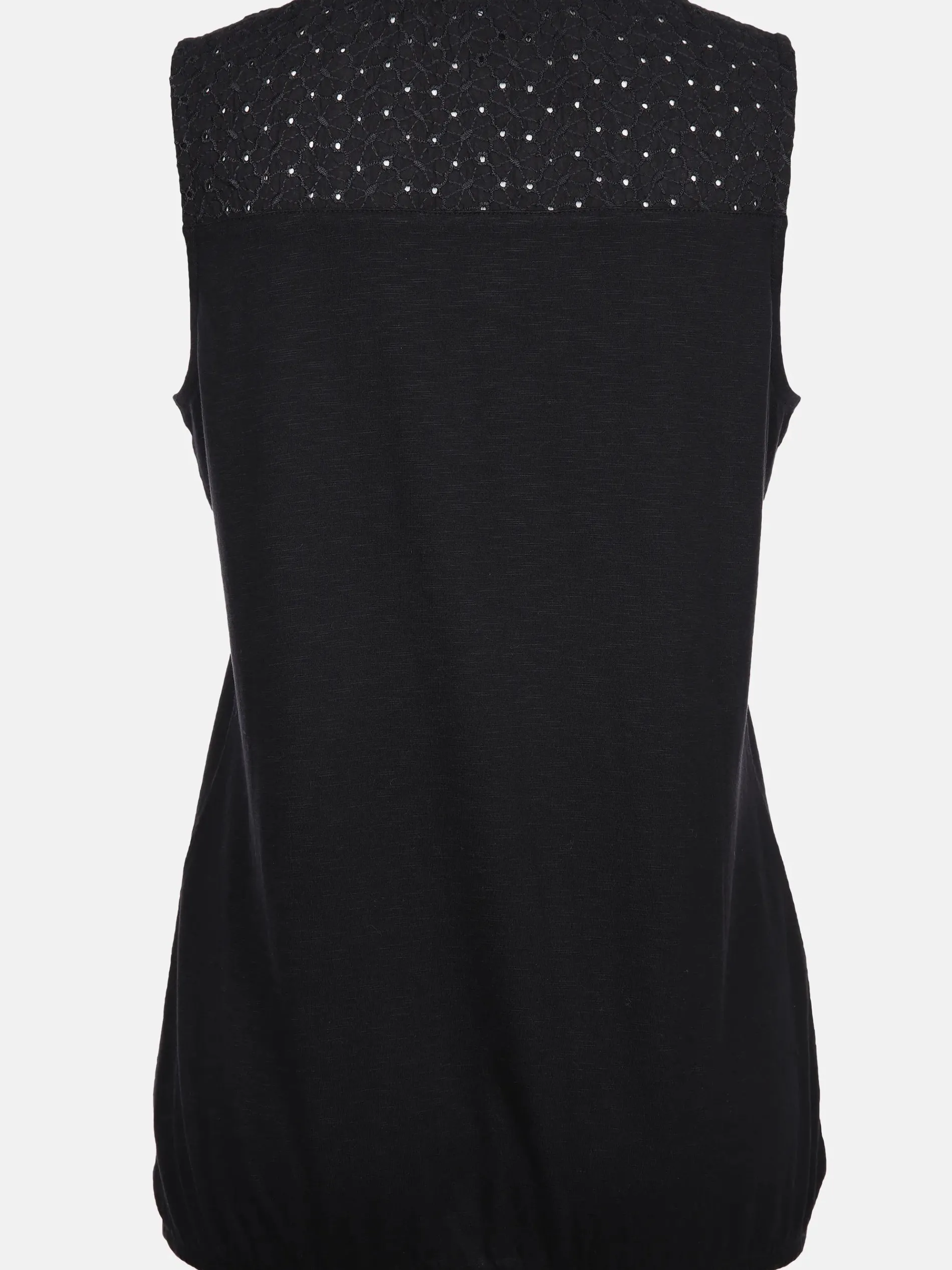 Damen Jerseytop mit Spitzenpasse