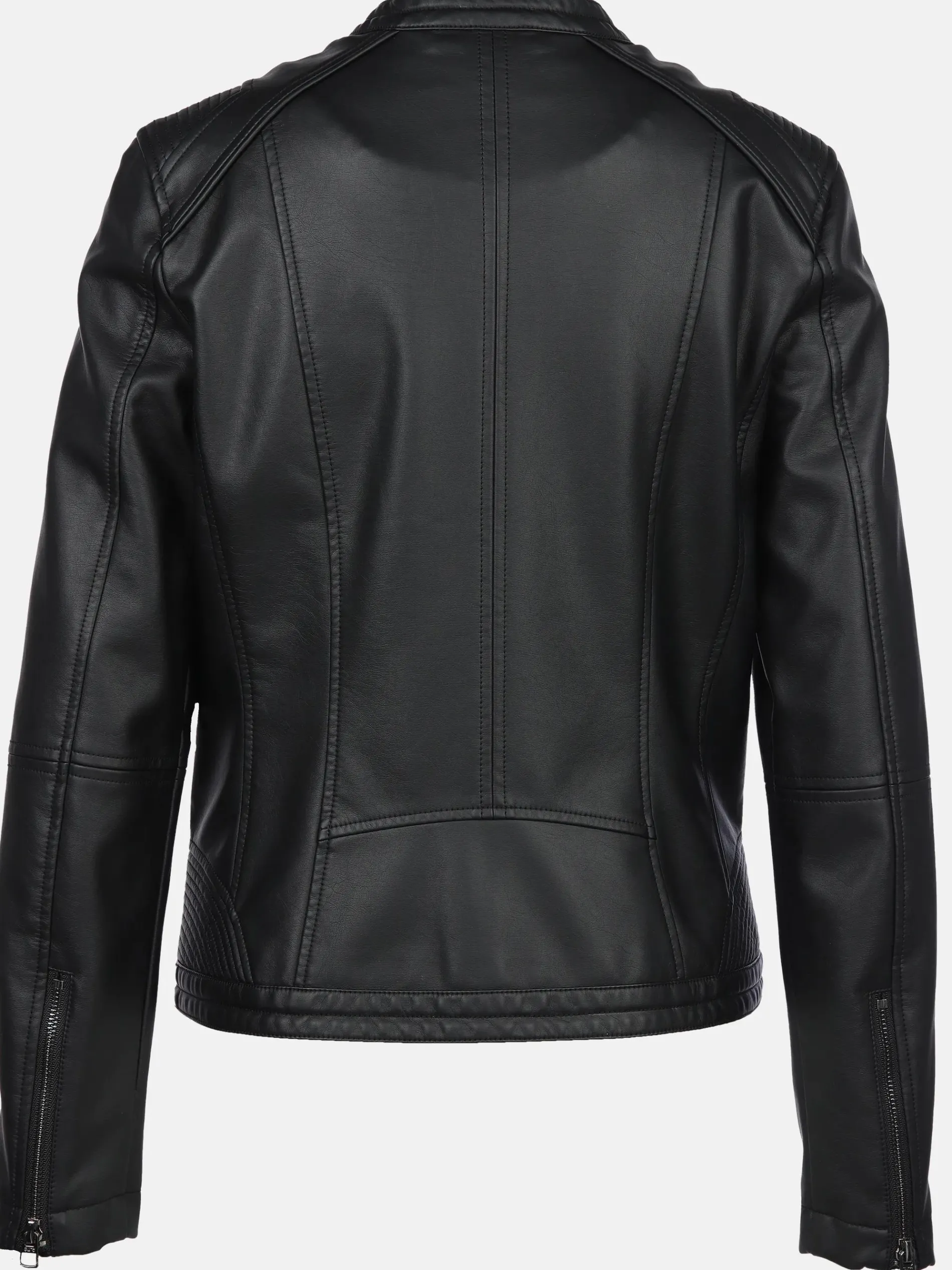 Damen Kunstlederjacke mit Stehkragen