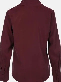 Damen Langarmbluse mit verdeckter Knopfleiste