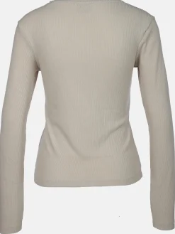 Damen Langarmshirt in Ripp-Optik