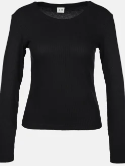 Damen Langarmshirt in Ripp-Optik