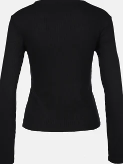 Damen Langarmshirt in Ripp-Optik