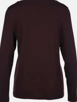 Damen Langarmshirt mit Glitzerprint und Glitzernieten