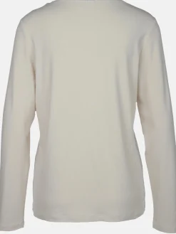 Damen Langarmshirt mit Glitzerprint und Glitzernieten