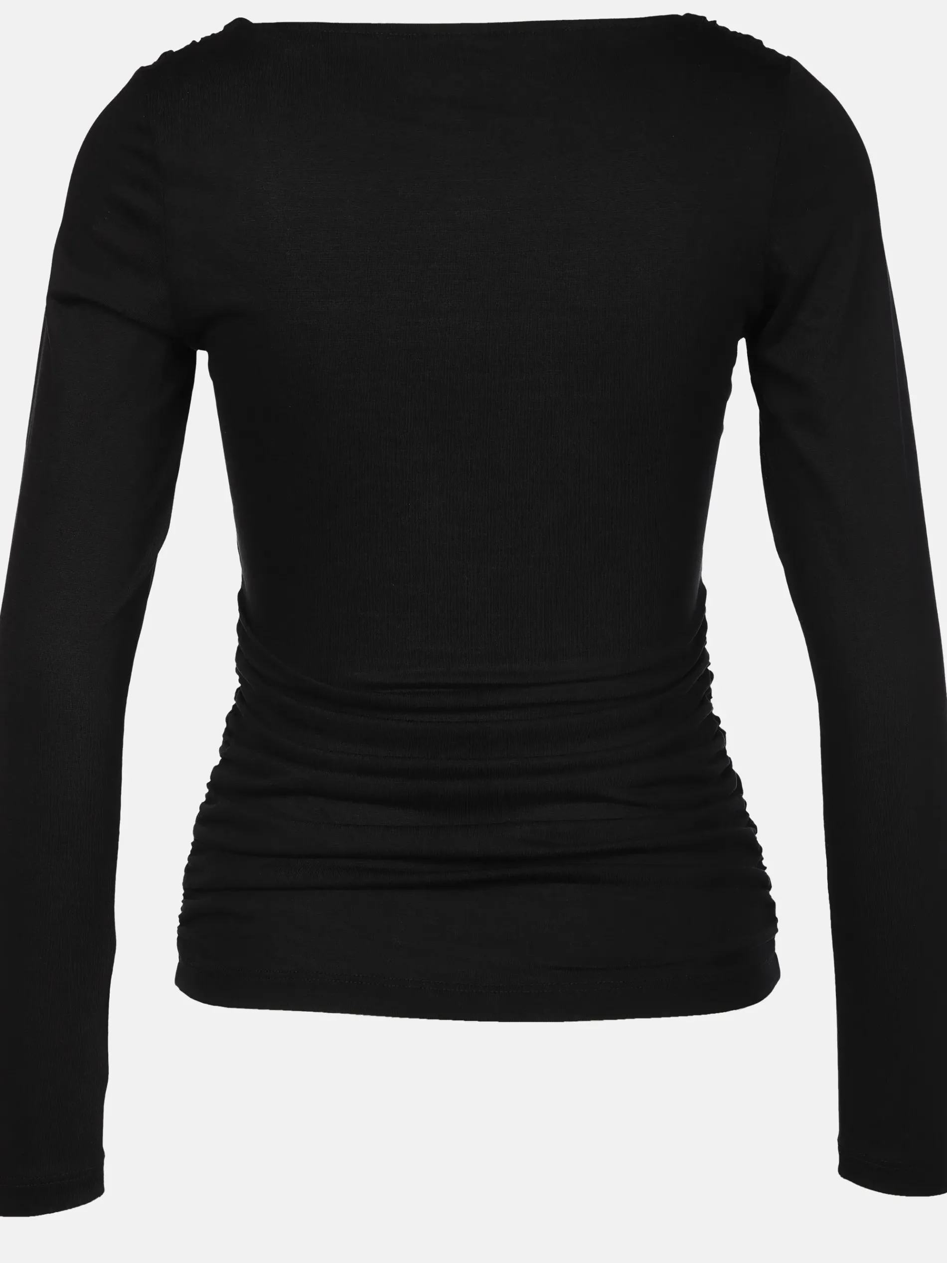 Damen Langarmshirt mit seitlicher Raffung