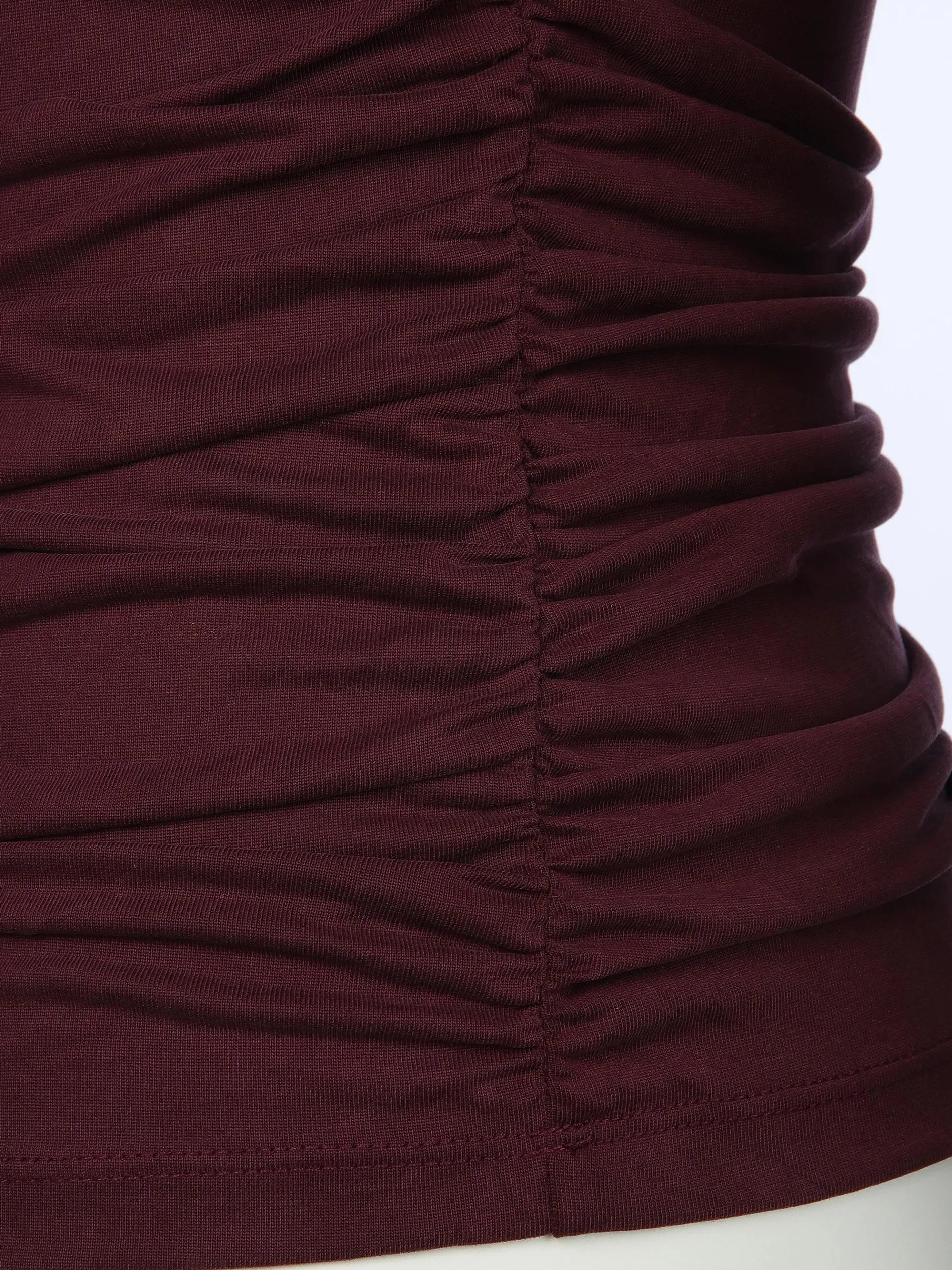 Damen Langarmshirt mit seitlicher Raffung