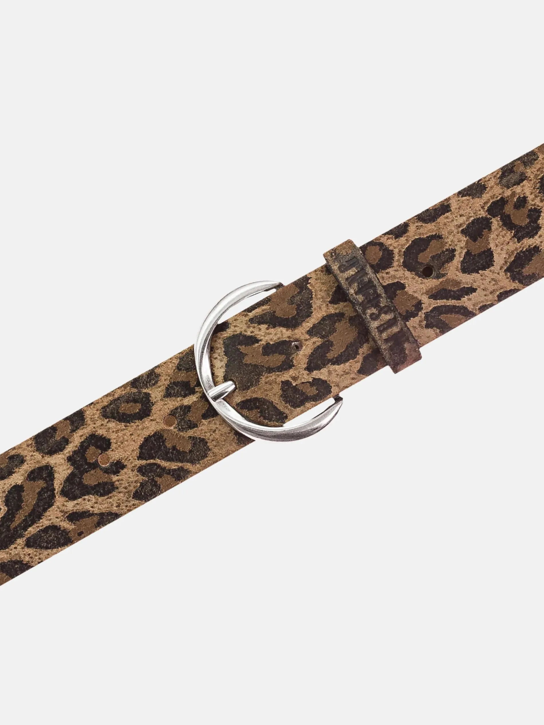 Damen Ledergürtel im Leoprint 40 mm breit