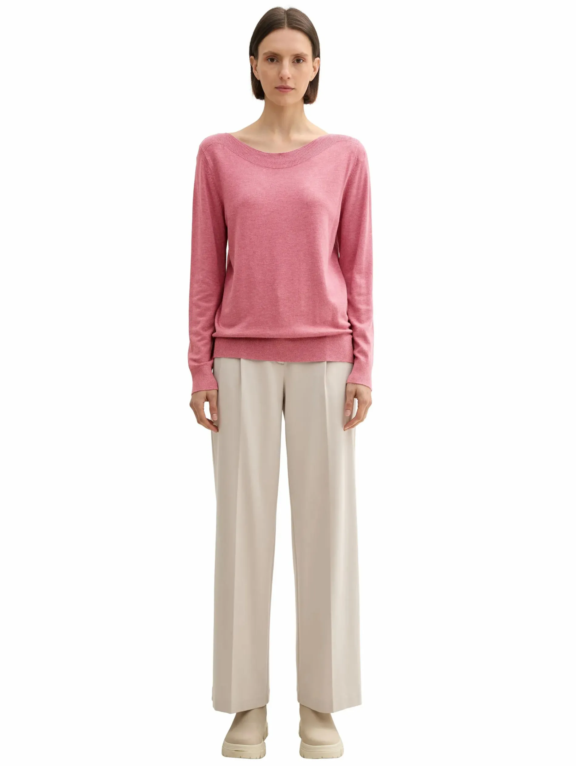 Damen Leichtpullover mit weitem Ausschnitt