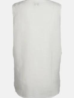 Damen Leinentop mit Biesen