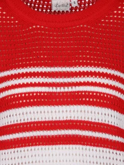 Damen Lochstrickpullover