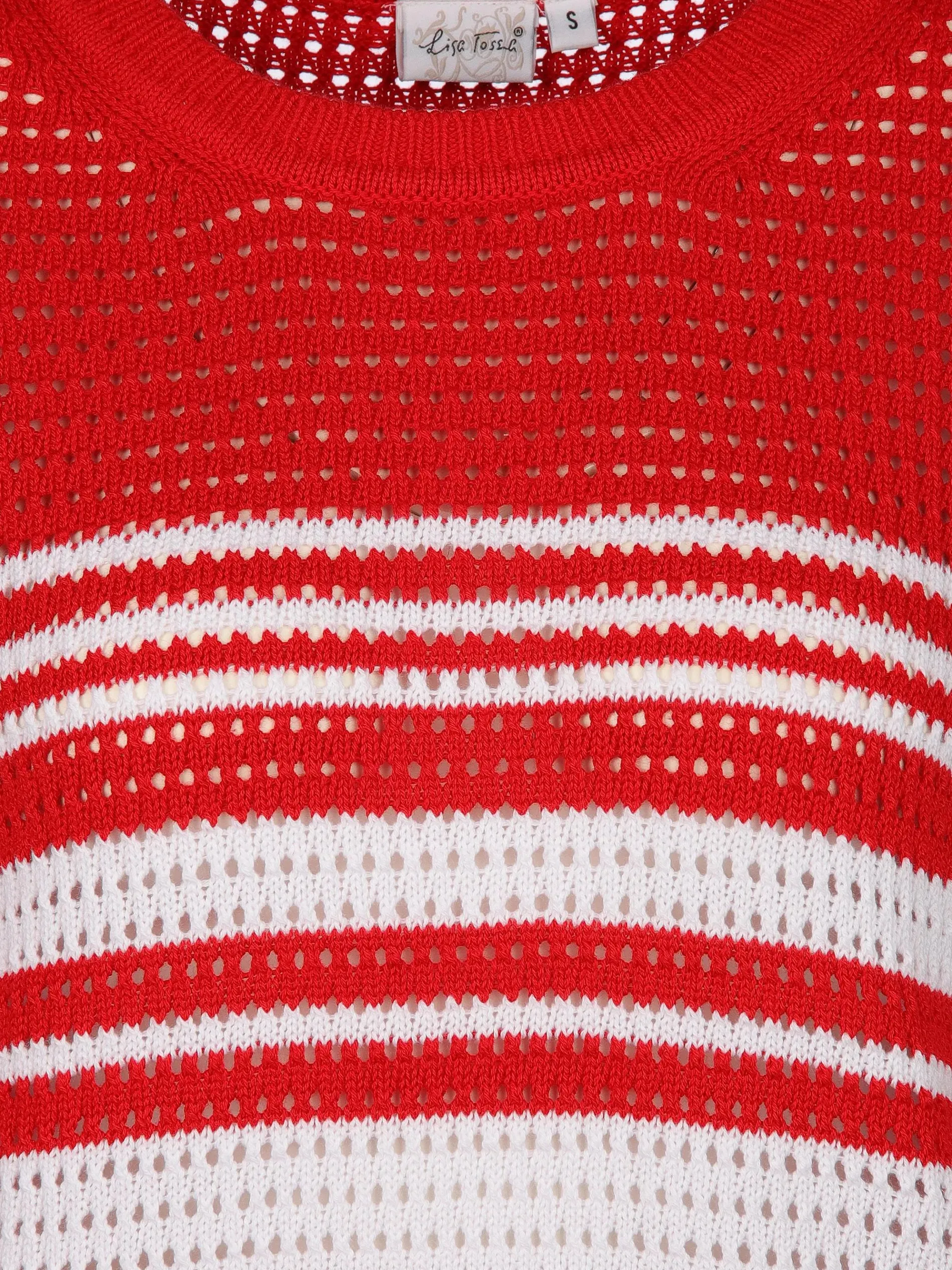 Damen Lochstrickpullover