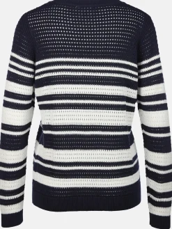 Damen Lochstrickpullover