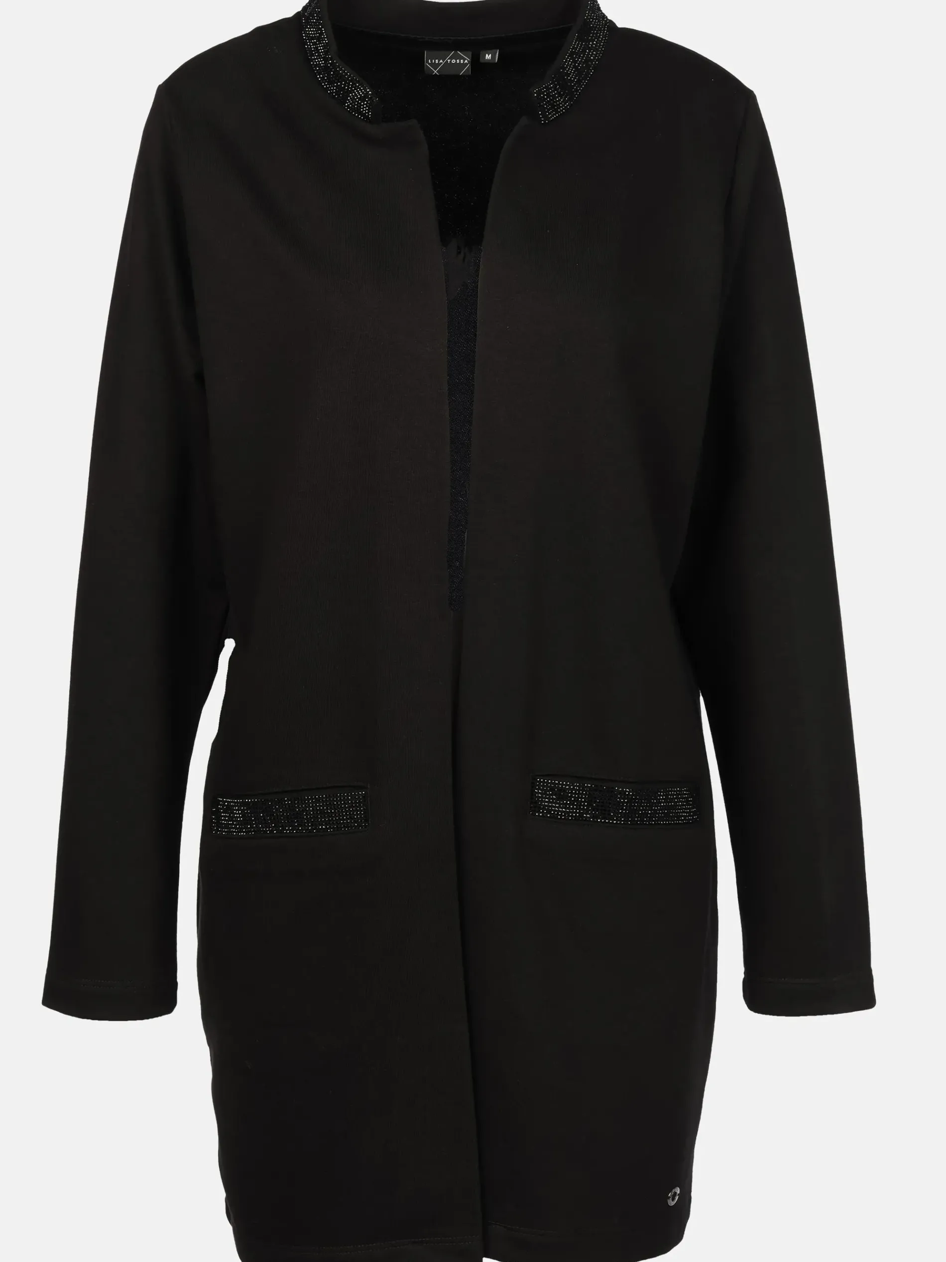 Damen Longcardigan mit Strassbesatz