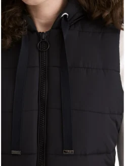 Damen Longweste mit Kapuze