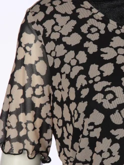 Damen Meshshirt mit Alloverprint