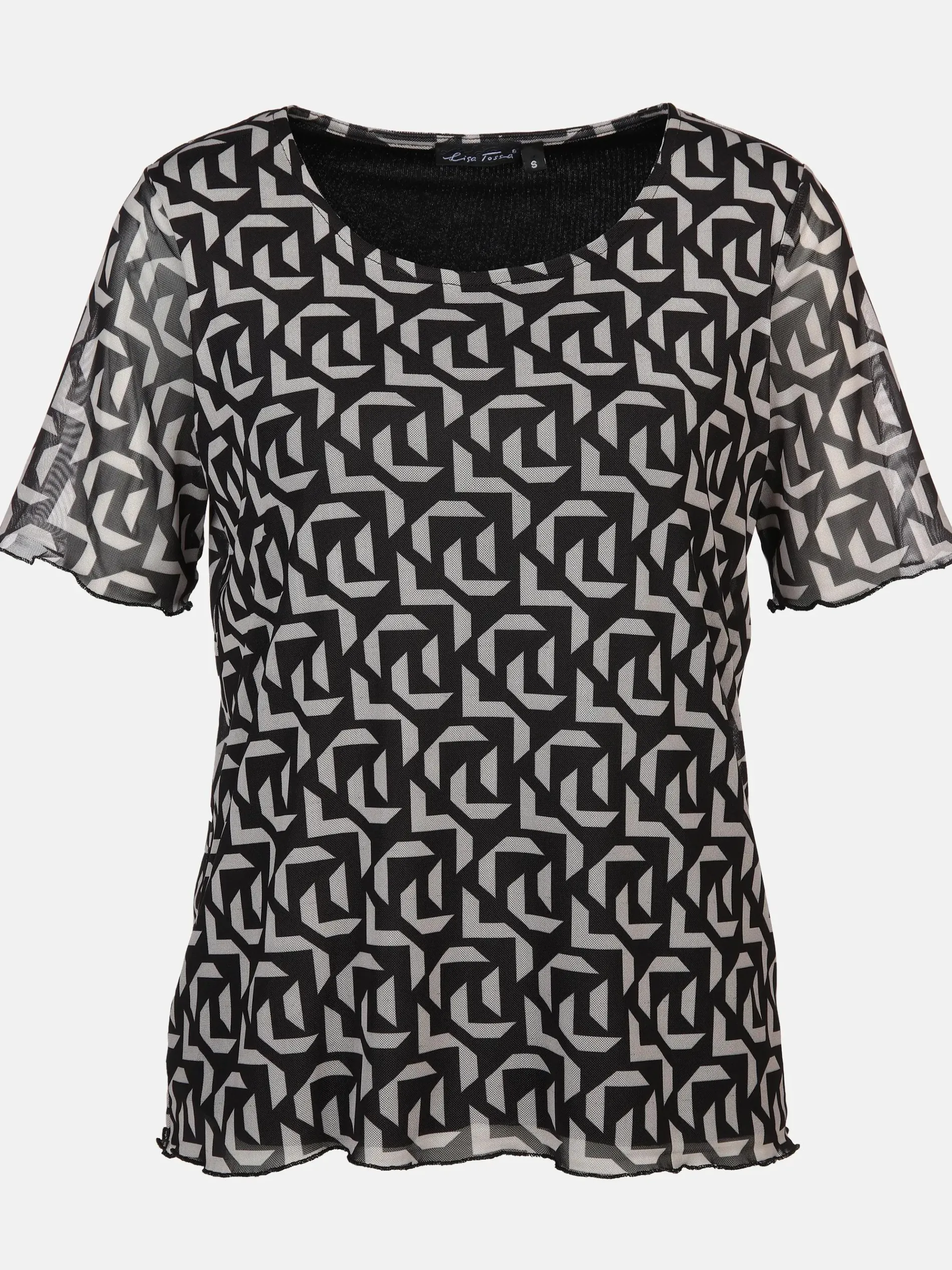 Damen Meshshirt mit Alloverprint