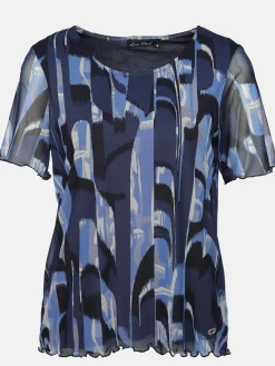 Damen Meshshirt mit Alloverprint