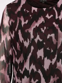 Damen Meshshirt mit Print