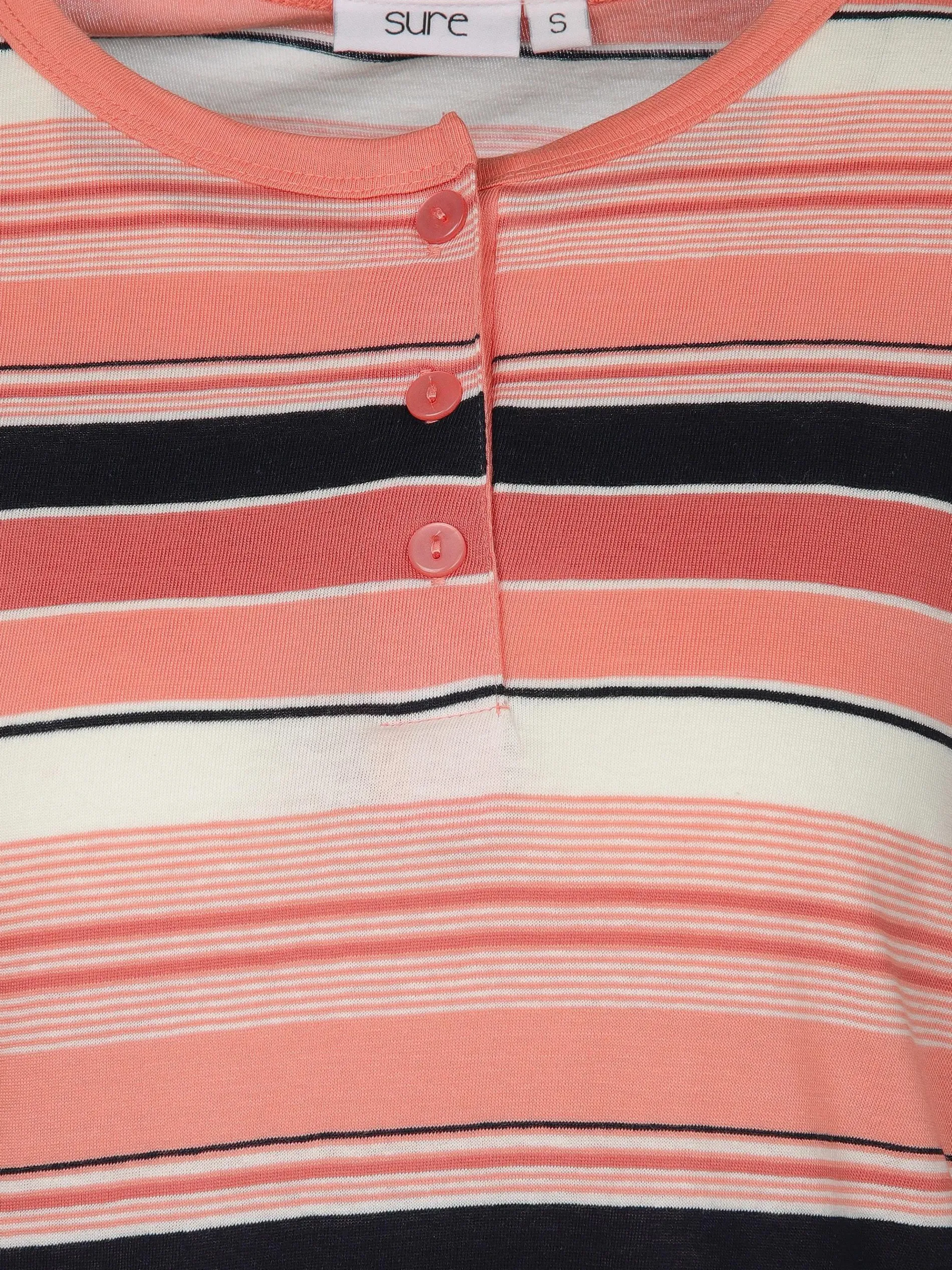 Damen Nachthemd mit Streifen