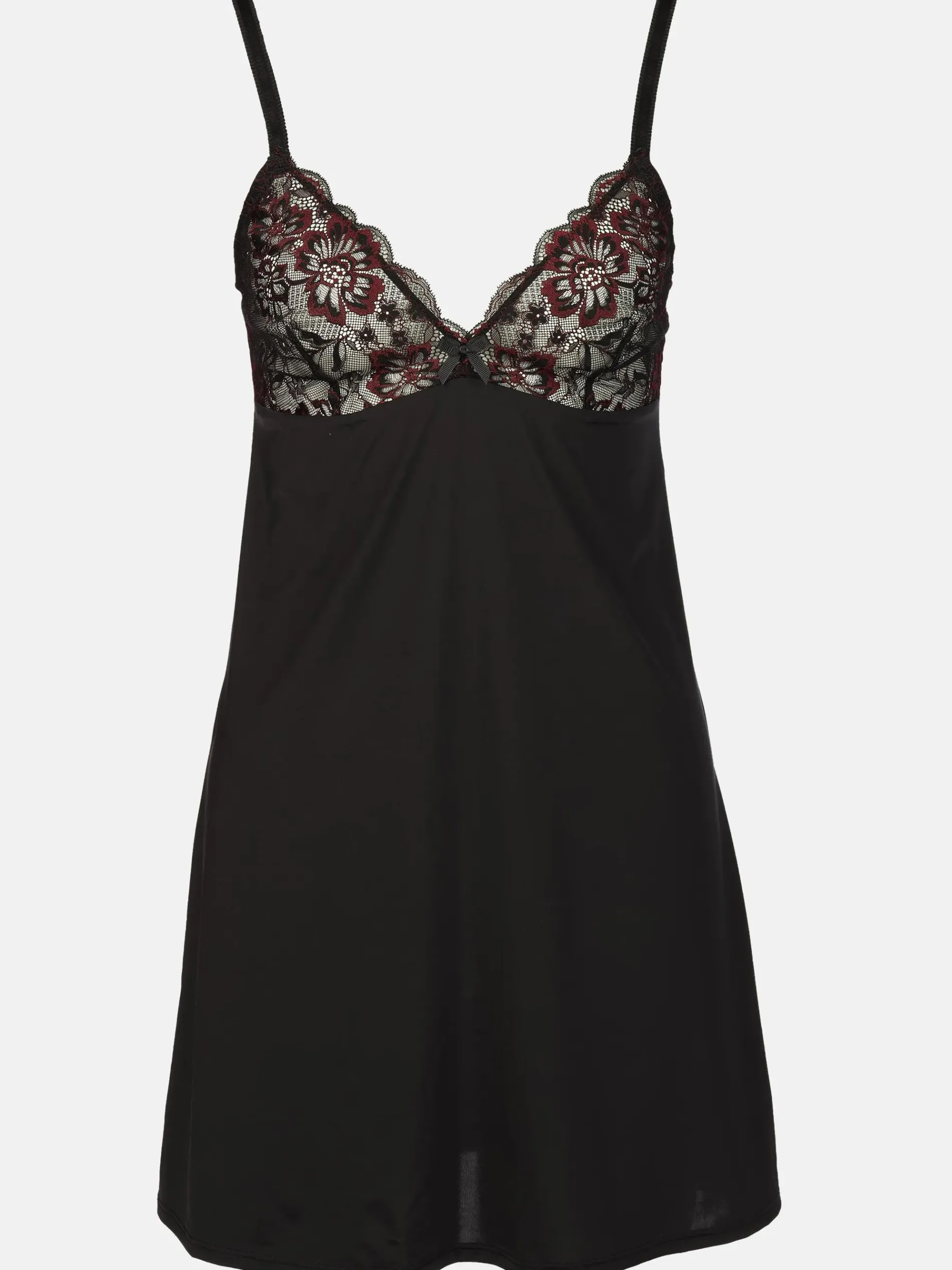 Damen Nachthemd mit zweifarbiger Spitze