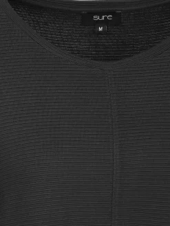 Damen Ottoman Shirt in Ripp-Optik