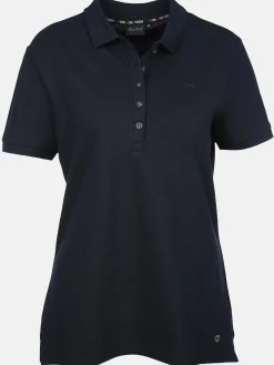Damen Poloshirt mit schlichter Stickerei