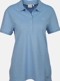 Damen Poloshirt mit schlichter Stickerei