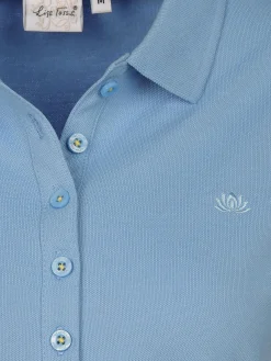 Damen Poloshirt mit schlichter Stickerei