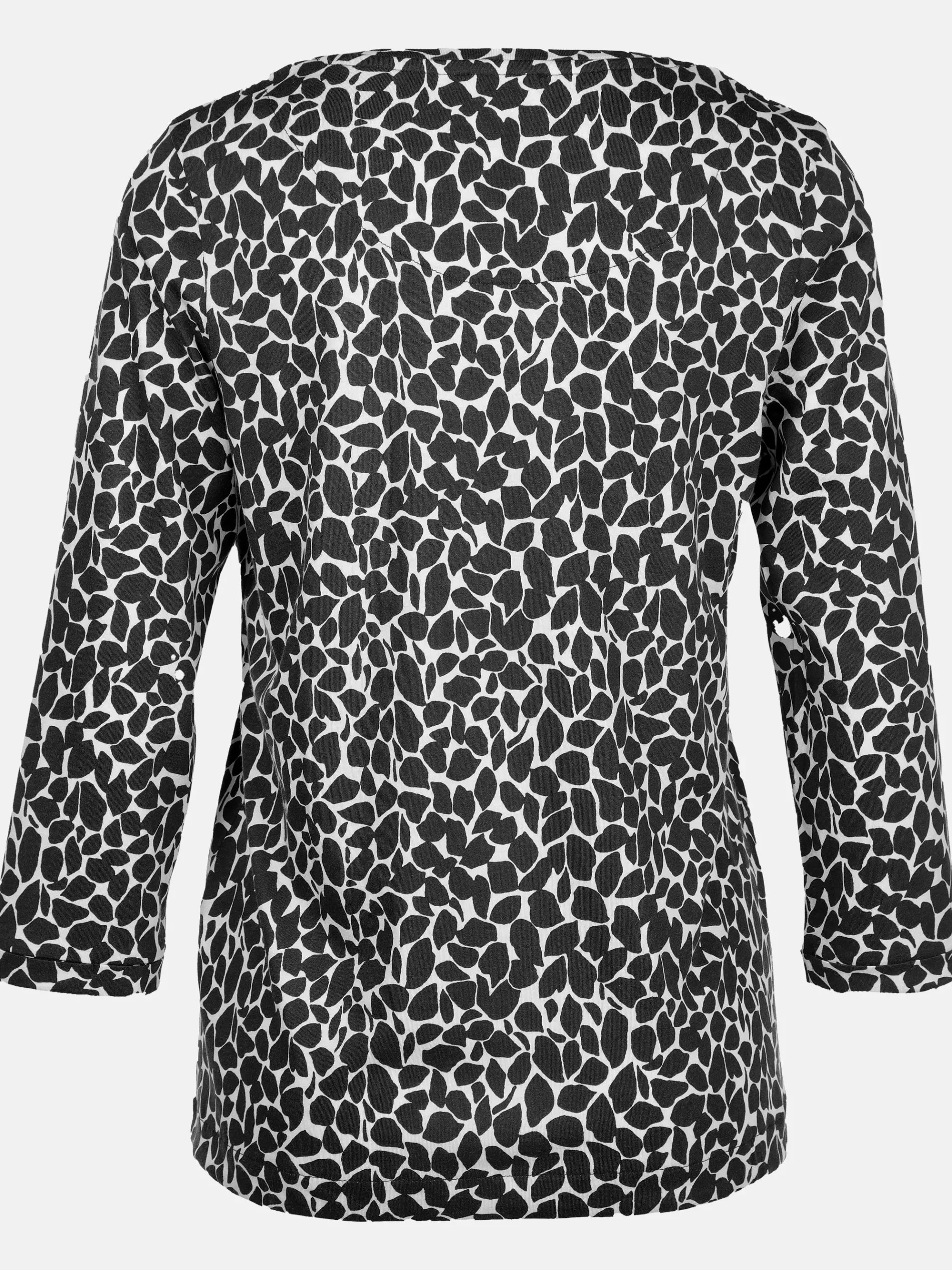 Damen Printshirt mit Serafino-Ausschnitt